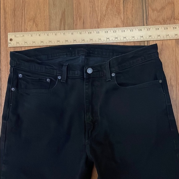 Levi's Black Jeans Men’s Tag size 36 x 34 5 Pocket Black Label - Picture 5 of 13